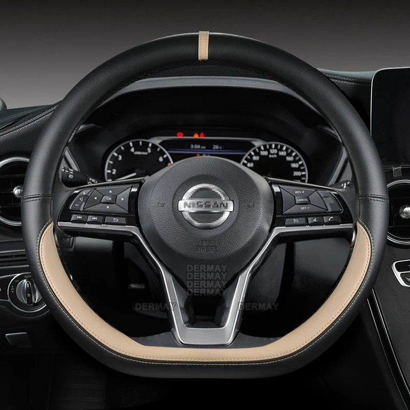 

Для Nissan X-Trail Qashqai March Serena Micra Kicks Tiida Teana Juke Versa Leaf Note чехол на руль автомобиля автоаксессуары