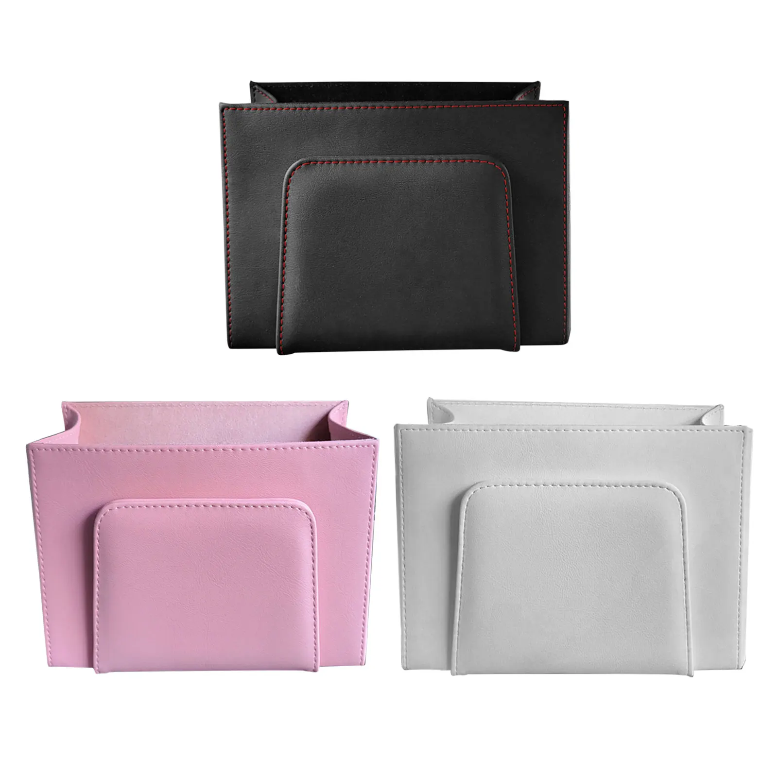 

Car Tissue Box Holder Car Side Pocket Organizer Auto Seat Back Pockets Leather Storage Bag Car Tissue Bag With Rear Vanity