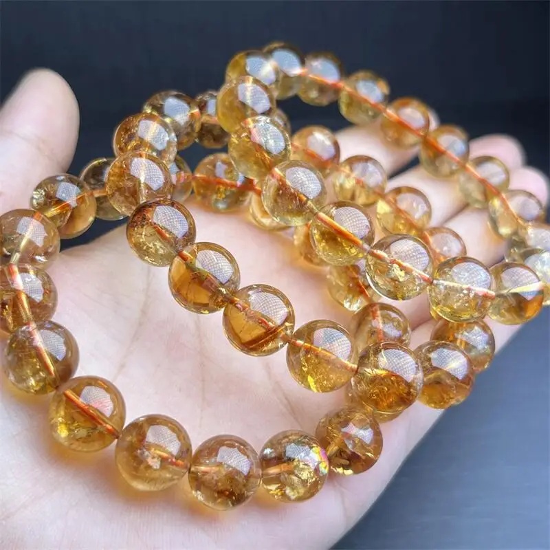 Натуральный цитриновый браслет лечебный фэншуй камень для женщин и мужчин