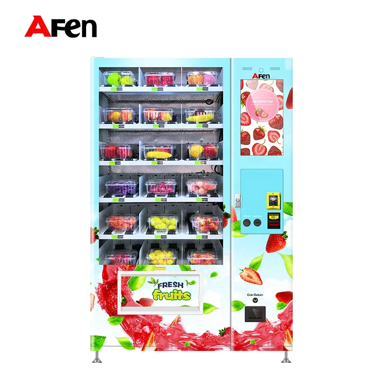 Фото Торговый автомат AFEN Arm Dessert с настраиваемой цветовой гаммой для продуктов питания и напитков с большим рекламным экраном №1