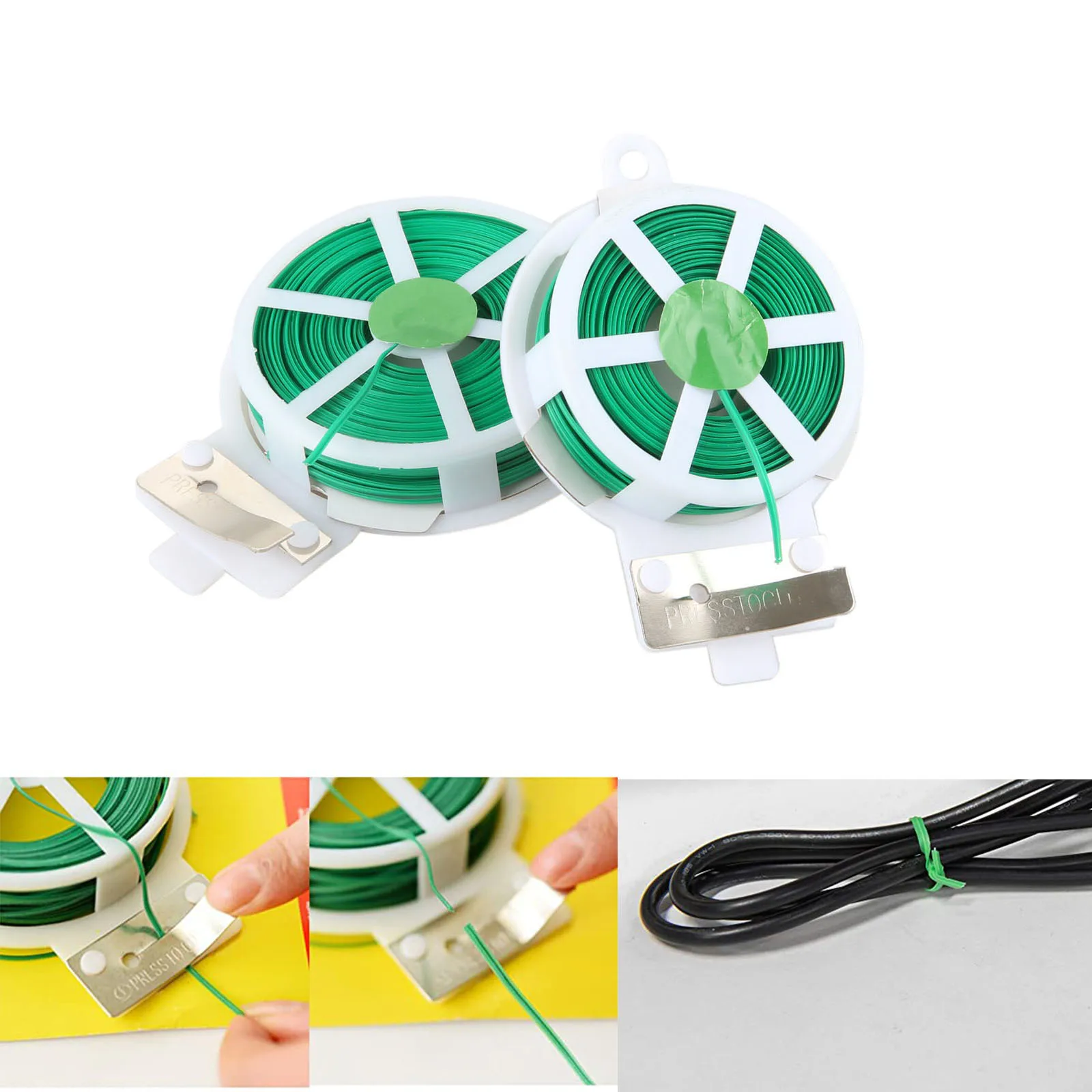 

1Pc 30/50m Plant Twist Tie with Cutter Plastic Coated Iron Wire Plant Twist Tie For Securing Plants To Stakes Home Garden Tools