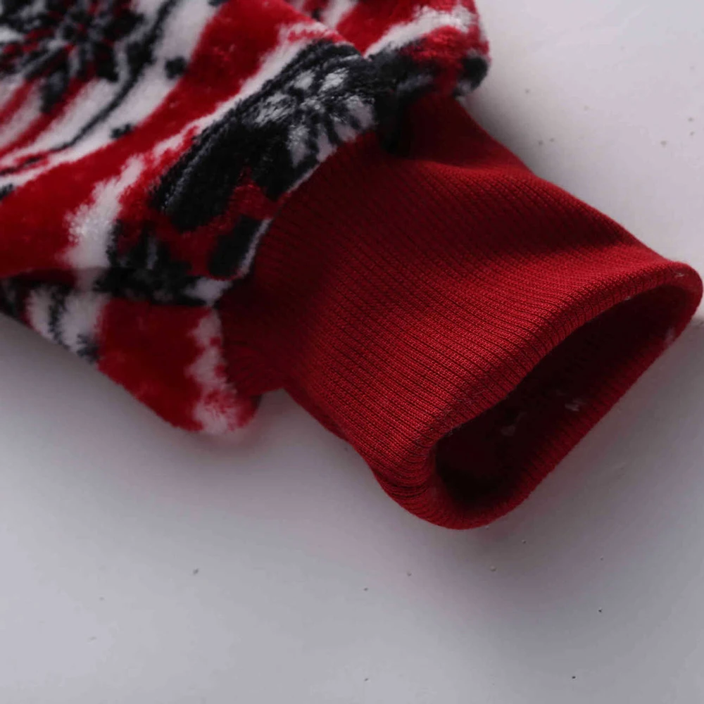 Christmas Jumpsuit Pajamas Set Flannel Women Winter Print Warm Long Sleeve Sleepwear Xmas Hooded Nightwear Fleece Onesie Costume