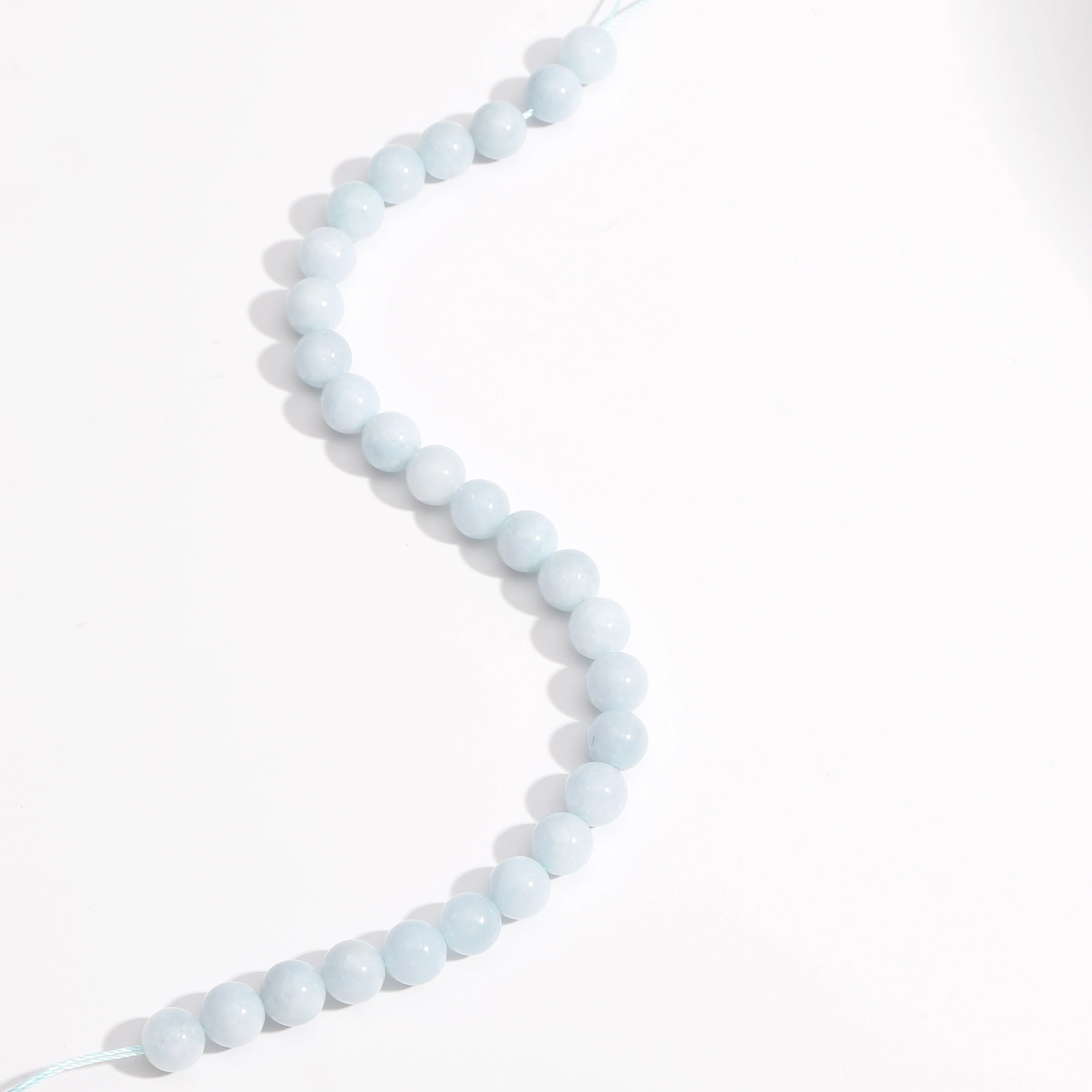 1 шт./упаковка бусины из белого камня 6/8/10/12 мм