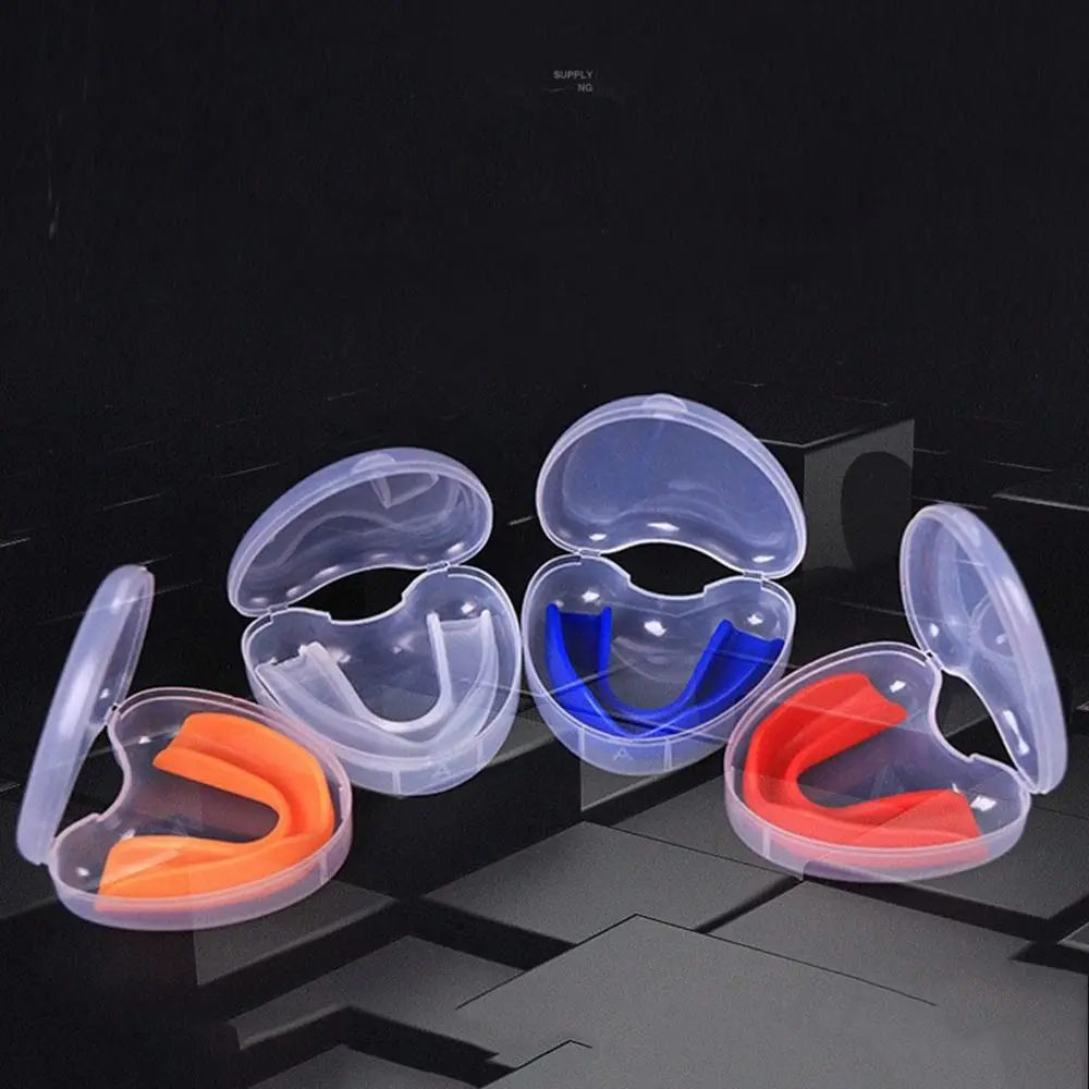 

Children Rugby Karate Tooth Brace Protection With Plastic Case Box Adults Mouthguard Sports Mouth Guard Teeth Protector