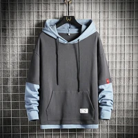 mens hoodies patchwork outwear harajuku hoodie men fashion clothing autumn men pullover tops high street casual wear 2021