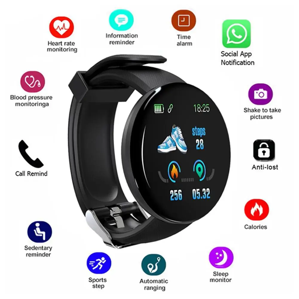 

Smart Watch Men Fitness Bracelet HeartRate Blood Pressure Monitor Smartwatch Waterproof smartband for Android Ios xiao mi iphone
