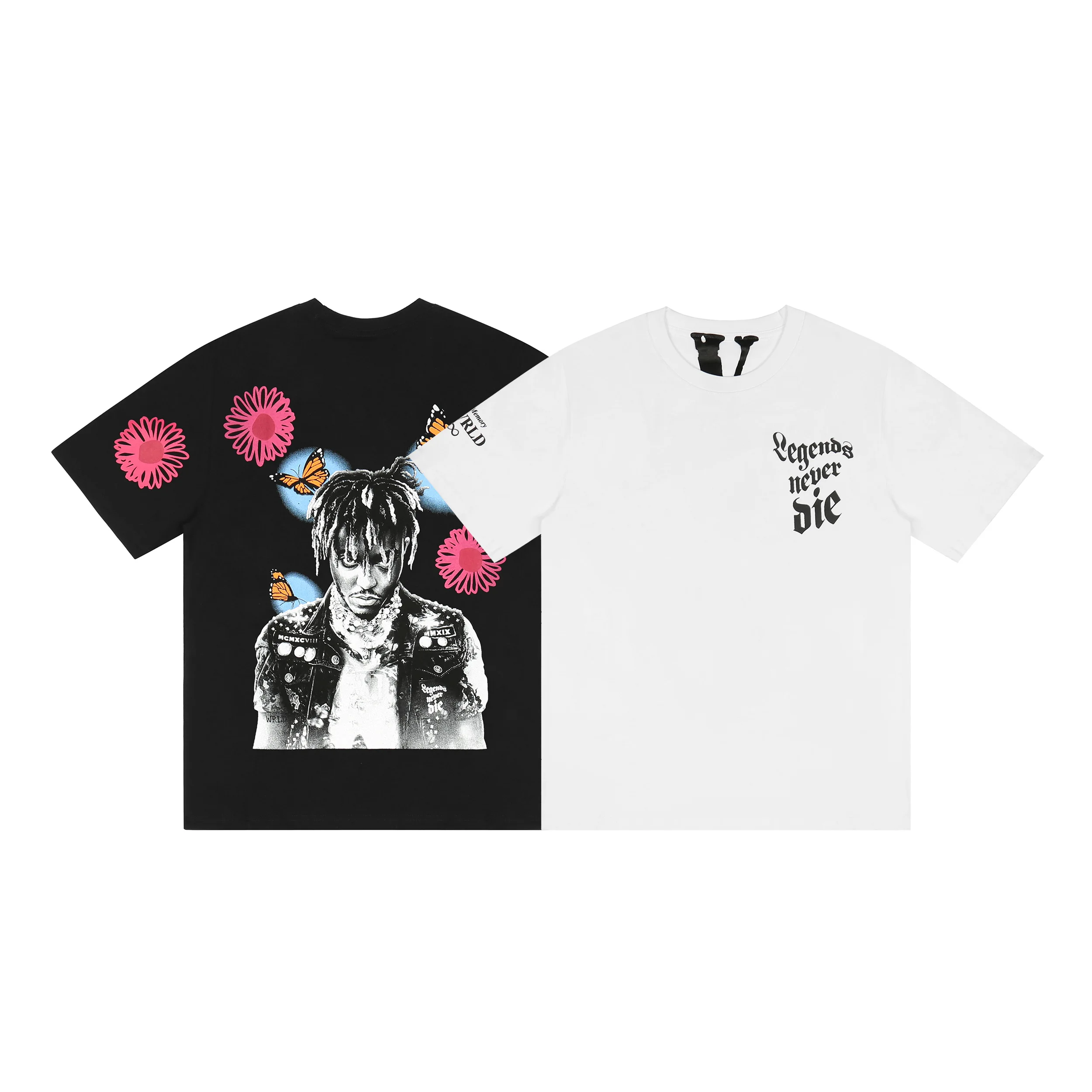 

VLONE Men's / Women's Couples Casual Fashion Trend High Street Loose HIP-HOP100% Cotton Printed Round Neck T-Shirt 6156