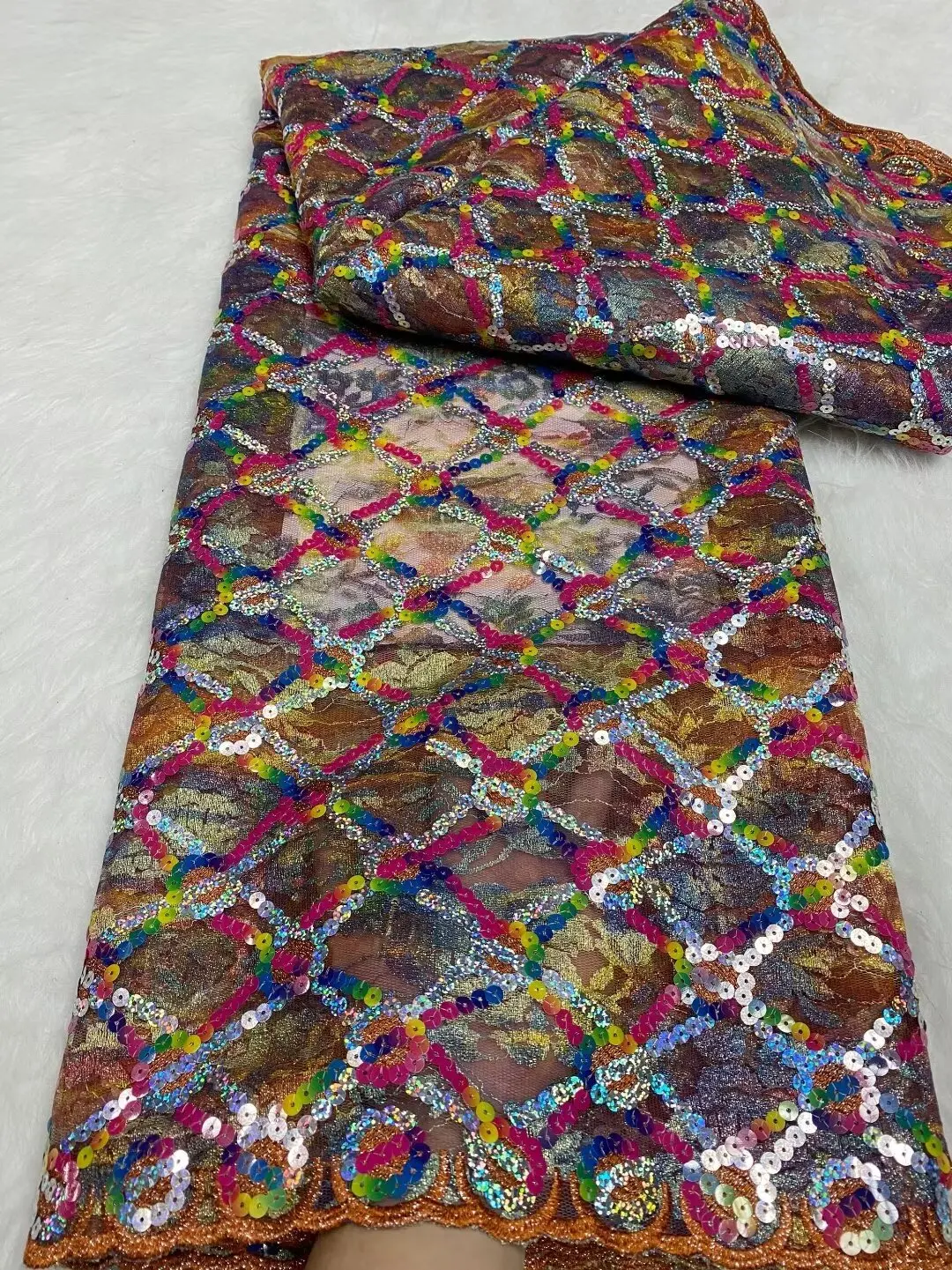 Французское кружево из полиэстера и хлопка 5 ярдов