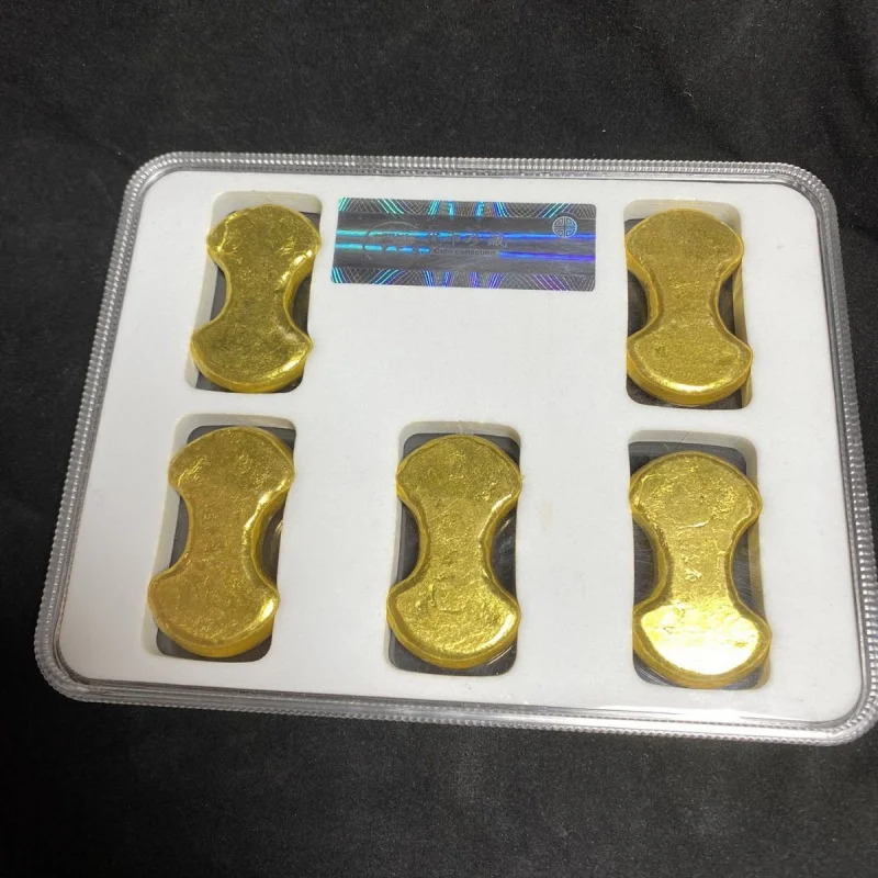 Античная Династия Цин пять императоров талия золотой слиток Золотой стержень Pcgs