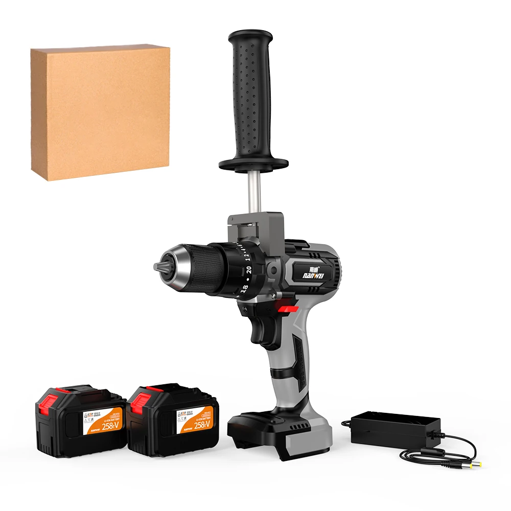 Бесщеточная беспроводная ударная дрель NANWEI, беспроводная 21 в 13 мм, ледовая дрель, электроинструмент с высоким крутящим моментом нм