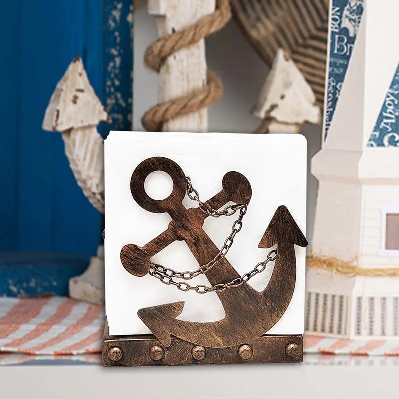 

Boat Anchor Paper Towel Holder Dining Table Iron Paper Holder Clip Retro Storage Rack Living Room Ornaments
