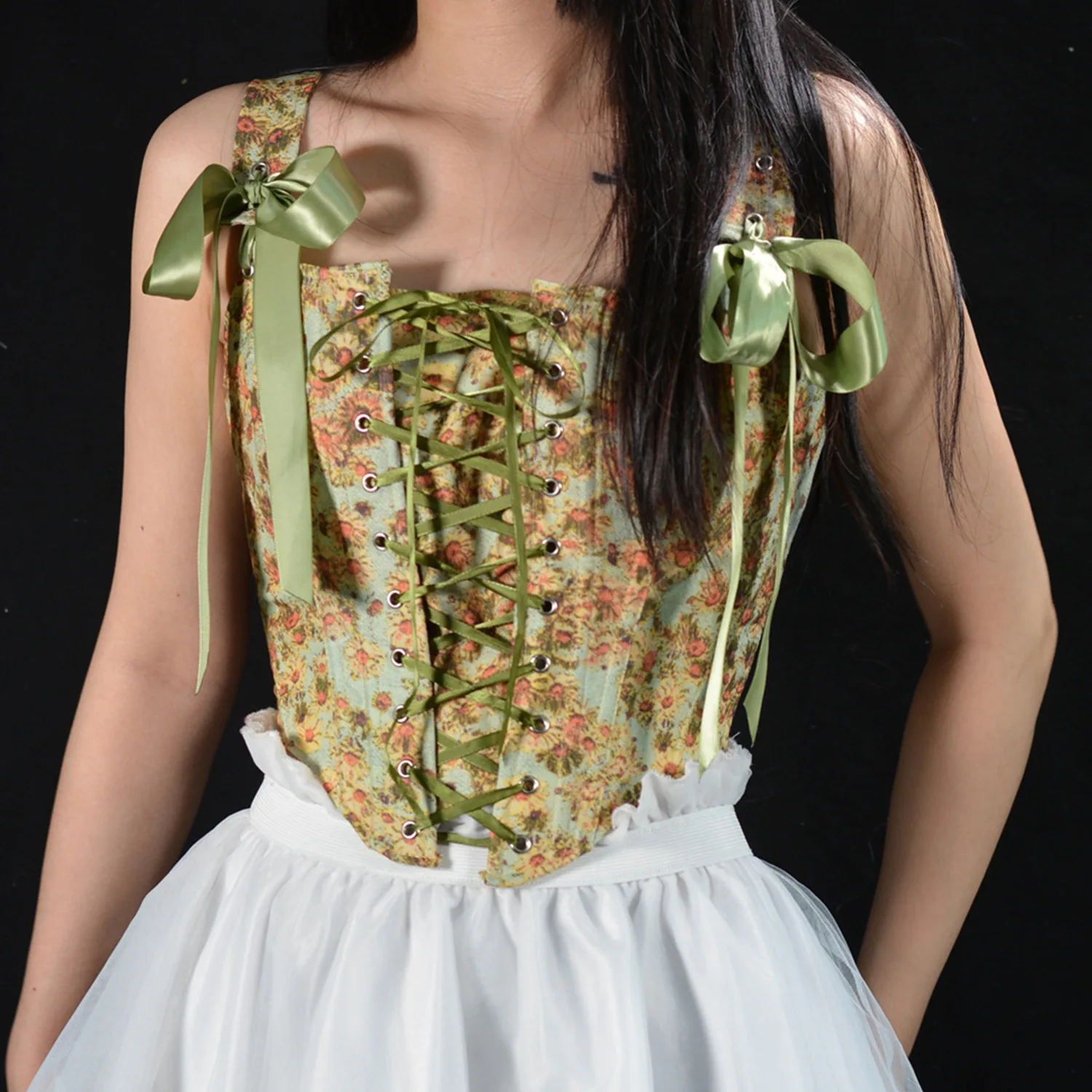 Модный женский сексуальный винтажный корсет с кружевной отделкой в стиле Ван