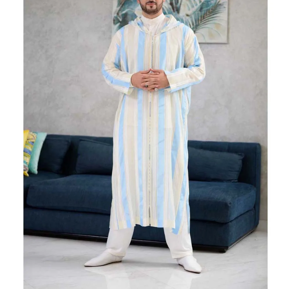 

Рамадан халат мужской с длинным рукавом с капюшоном Свободный Повседневный халат Средний Восток арабский марокканский стиль кафтан 2022 Нов...