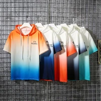 2022 summer mens t shirt gradient color short sleeve print streetwear tops tee male casual jogging harajuku t shirt