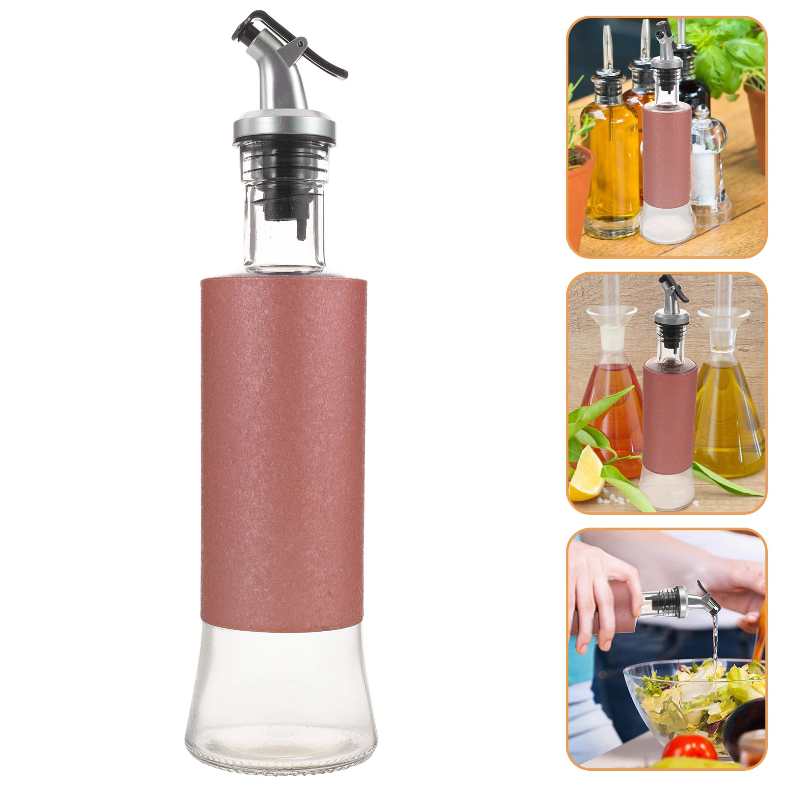 

1 Set of Stainless Steel Oil Dispenser Desktop Oil Bottle Practical Oil Dispenser Household Oil Container