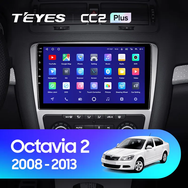 TEYES CC2L и CC2 Plus Штатная магнитола For Шкода Октавия 2 Skoda Octavia A5 2008 - 2013 Android до 8-ЯДЕР 6 +
