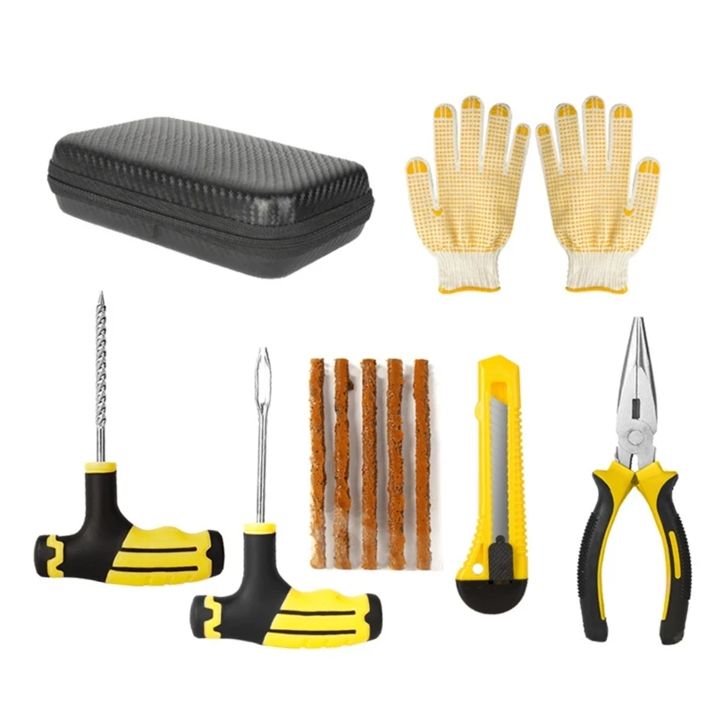 

Автомобильные бескамерные шины, ремонтные заглушки для проколов шин, ремонтный комплект, игольчатые патчи, инструмент для 5 шт.,