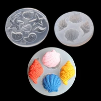 diy shell starfish conch silicone mold chocolate mould fondant cake decorating tools clay resin art molds