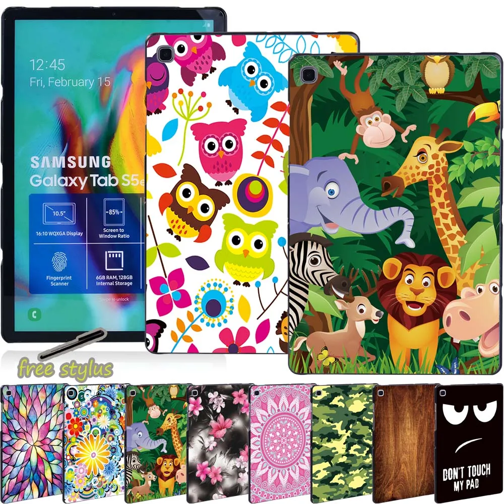 

Tablet Back Case for Samsung Galaxy Tab A 10.1(T510/580)/A 9.7 T550/A 7.0 T280/10.5 T590/S5e(T720/725) Hard Shell Cover + Stylus