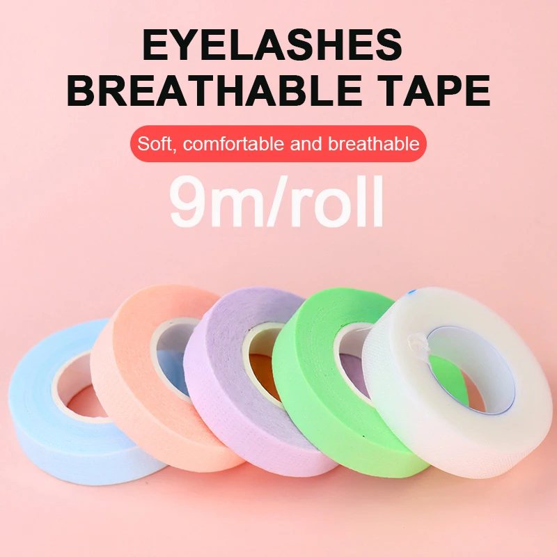 

1/3/5 Rolls 9M Colorful Eyelash Extension Tapes Eye Stickers Soft Breathable Adhesive Tape Grafting Eyelash False Lashes Makeup