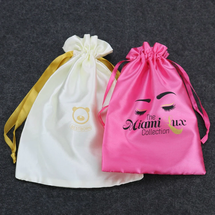 Атласная блестящая упаковка Шелковый мешок на шнурке для ювелирных изделий