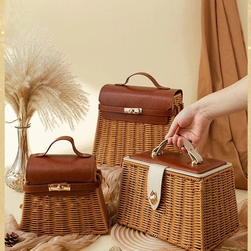 , Rattan Basket, Portable Gift Box, Empty Box And Ritual Gift Box.