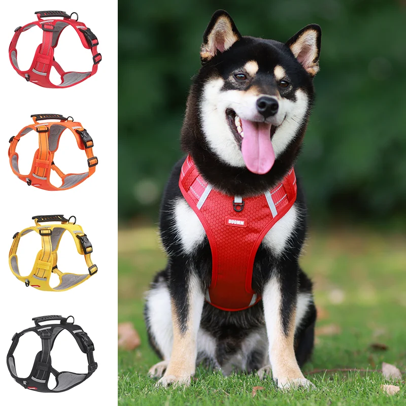 

Reflective Dog Harness And Leash Adjustable Pet Accessories For Small Mediun Large Dog Ourdoor Walk Lead Training Supplies