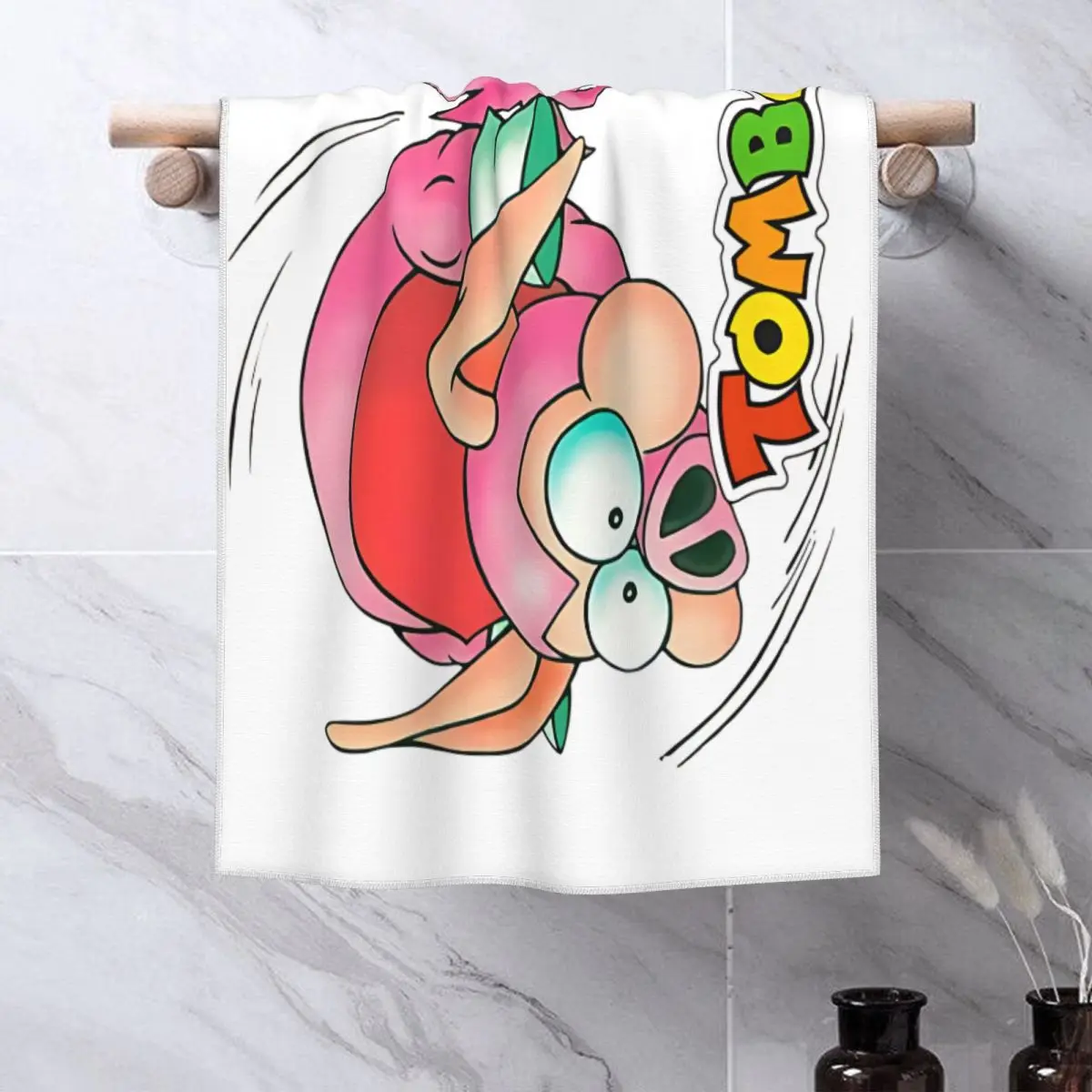 Полотенце Tomba полотенце для лица фитнеса большое хлопковое банное с мультяшным