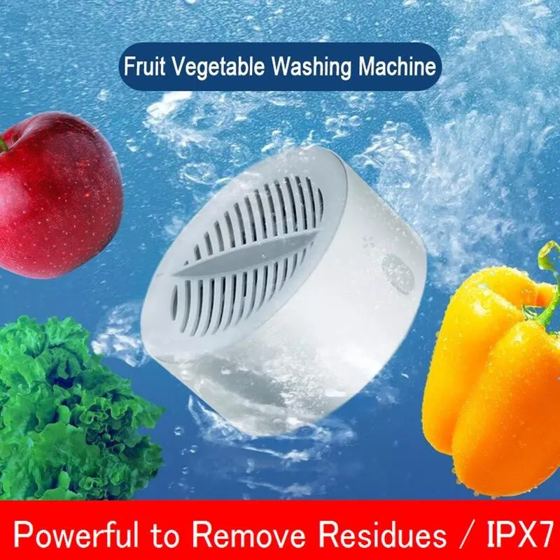Portable Fruit Vegetable Washing Machine IPX7 Waterproof Rechargable Remove Reside Purifier Pwerful Removal Of Residues