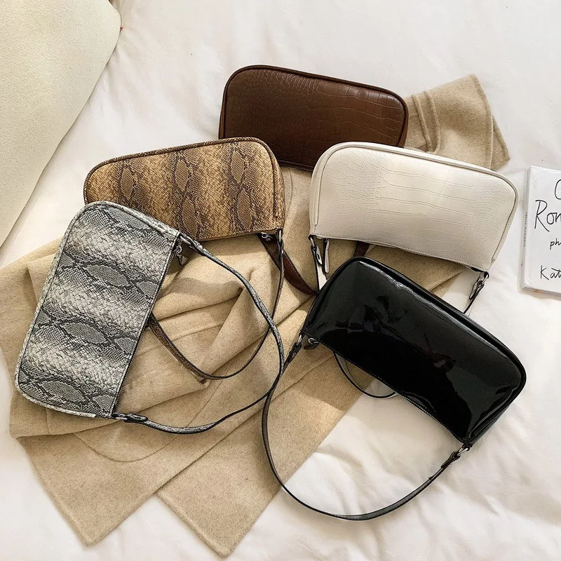 

Винтажные кожаные сумки через плечо с крокодиловым узором для женщин 2022 маленькие сумочки и кошельки для сотового телефона Женские Простые...