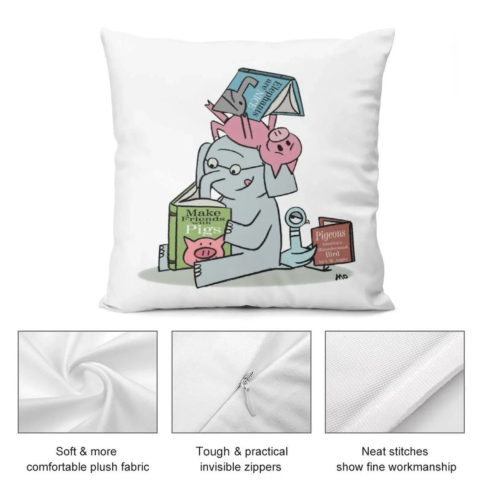 Декоративная подушка Elephant and Piggie 100% Полиэстер