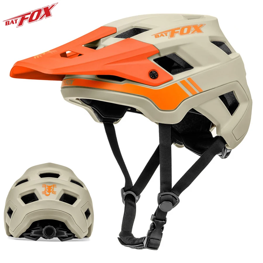 BATFOX-casco ultraligero para bicicleta de montaña, protector de cabeza en molde, CE...