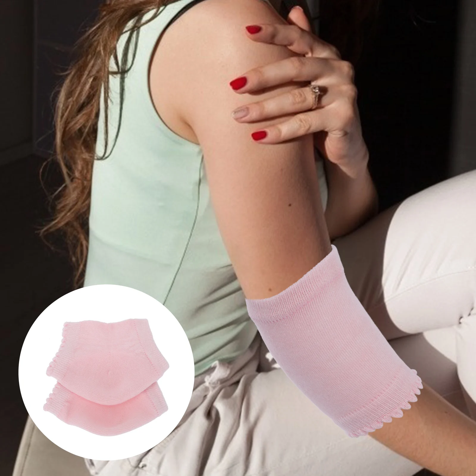 

2 Pairs Moisturizing Elbow Covers Spa Lotion Covers Essential Oil Elbow Covers