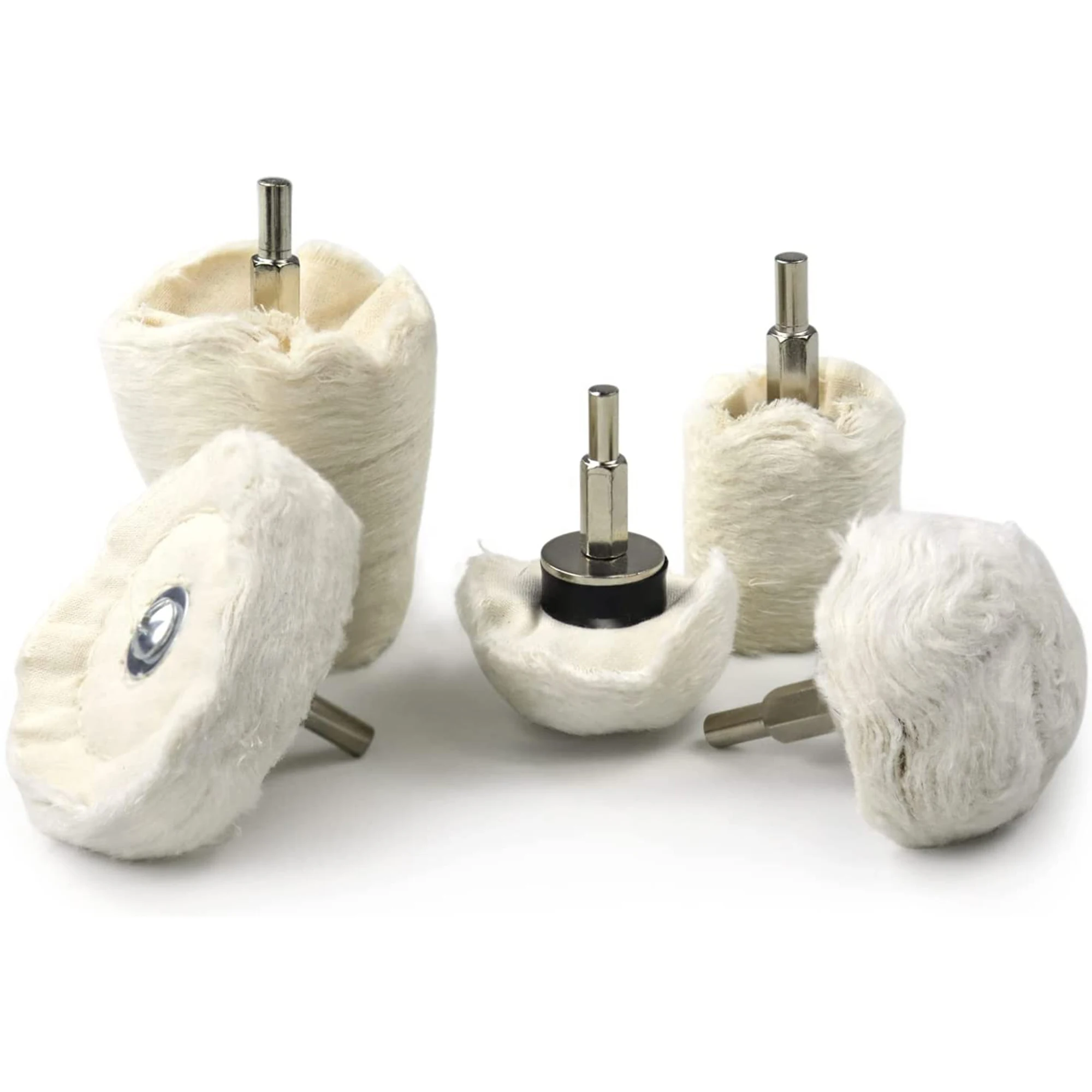 

Полировальные круги POLIWELL 5 шт., хлопок, 40/50/65/75/100 мм