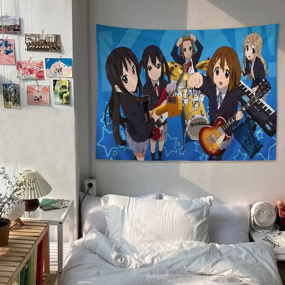 Фото Аниме-гобелен K-On: Красочный настенный гобелен в богемном стиле, мандала, настенные панно №4