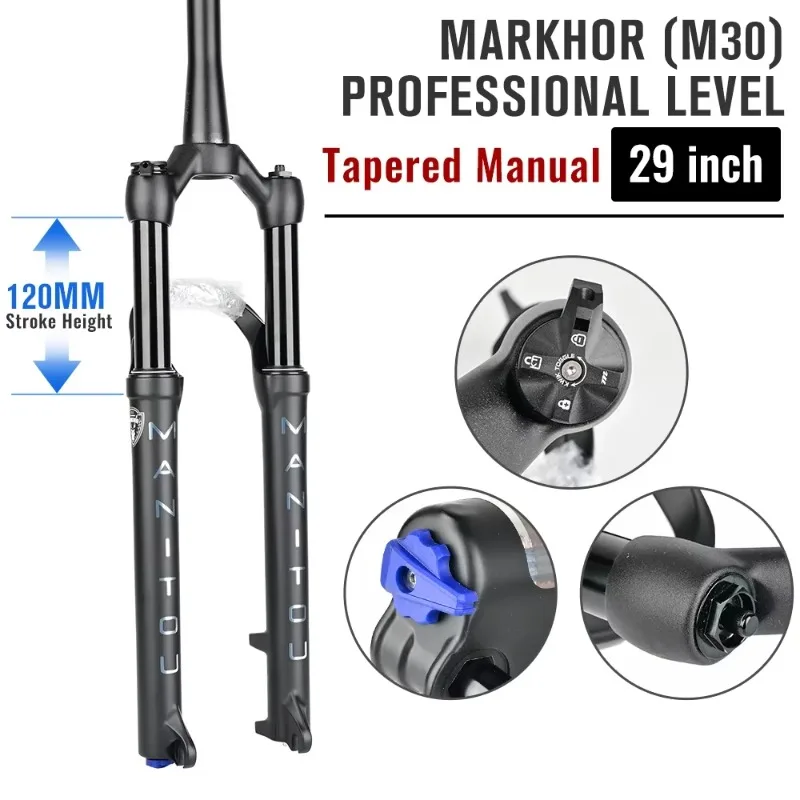 Вилка передняя для горного велосипеда Manitou MARKHOR MTB с воздушно-масляной амортизацией, 2627.529 дюймов, с дистанционной блокировкой. (art.: 3920dd2964f95) - 3920dd2964f95