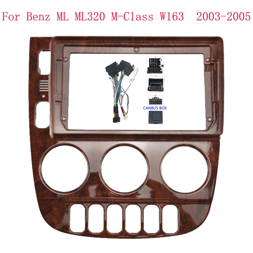 9-дюймовый 2 Din автомобильный радиоприемник Facia для Benz ML ML320 M-Class W163 1998-2005 Android
