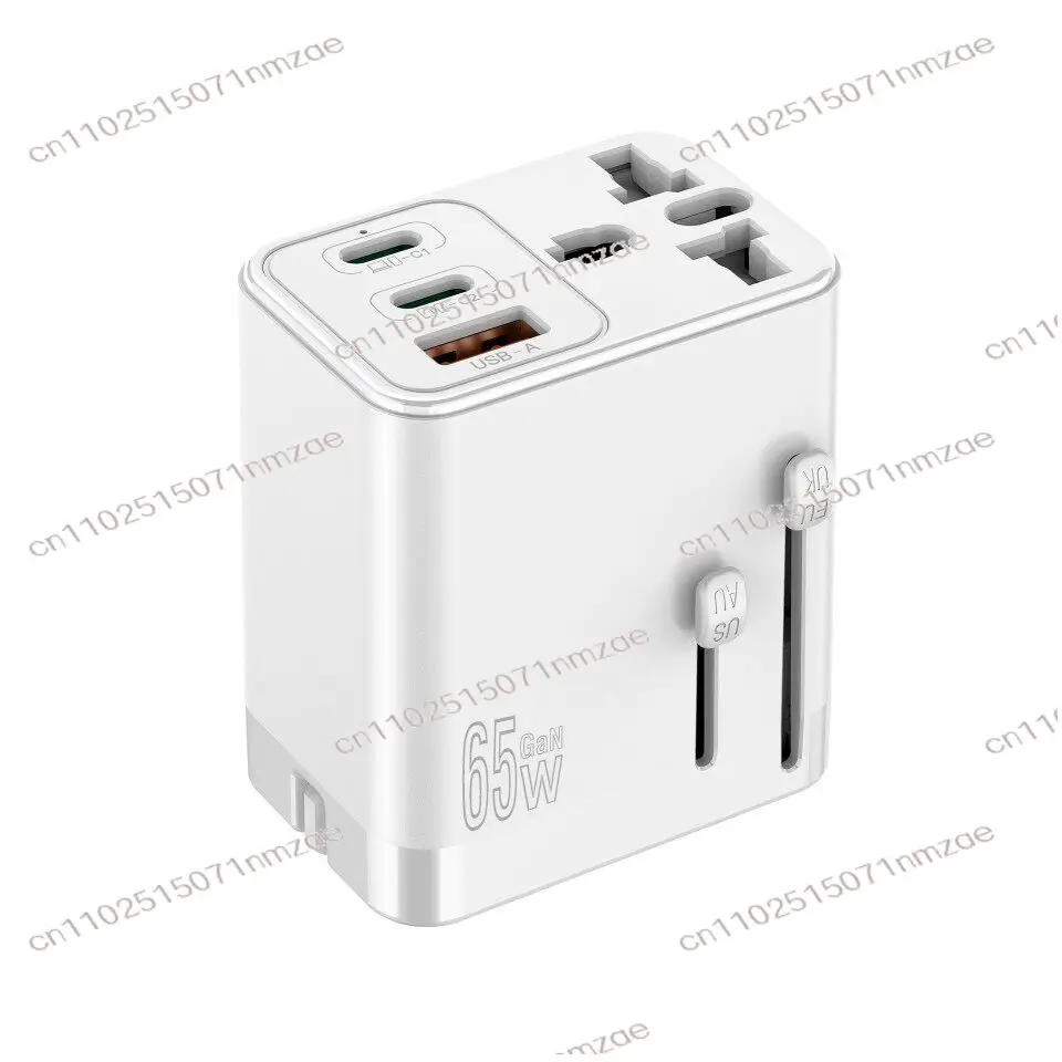 Фото Мини-зарядное устройство PD65W для сверхбыстрой зарядки с универсальным переходником для разных стран №1