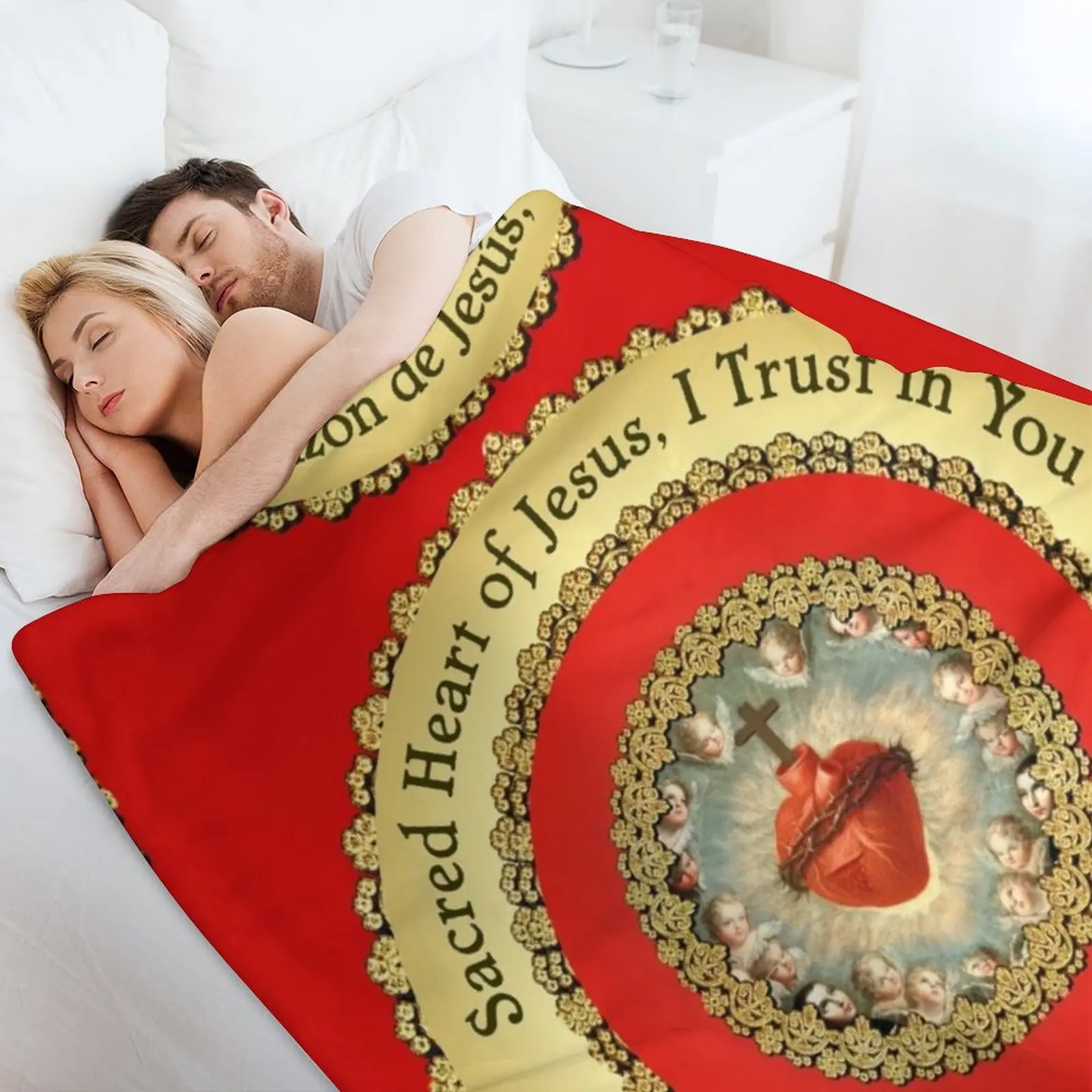 Сакральное сердце Иисуса испанское одеяло Sagrado Corazon Detente католическая молитва