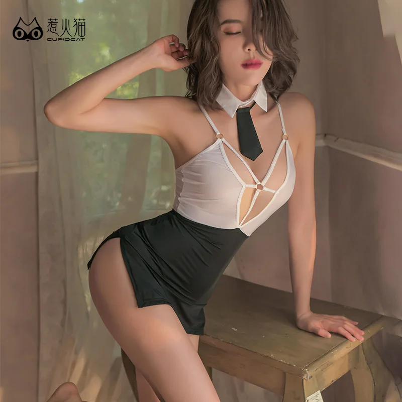 Японская ночнушка Miss форма секретаря с открытой грудью сексуальная для офиса -