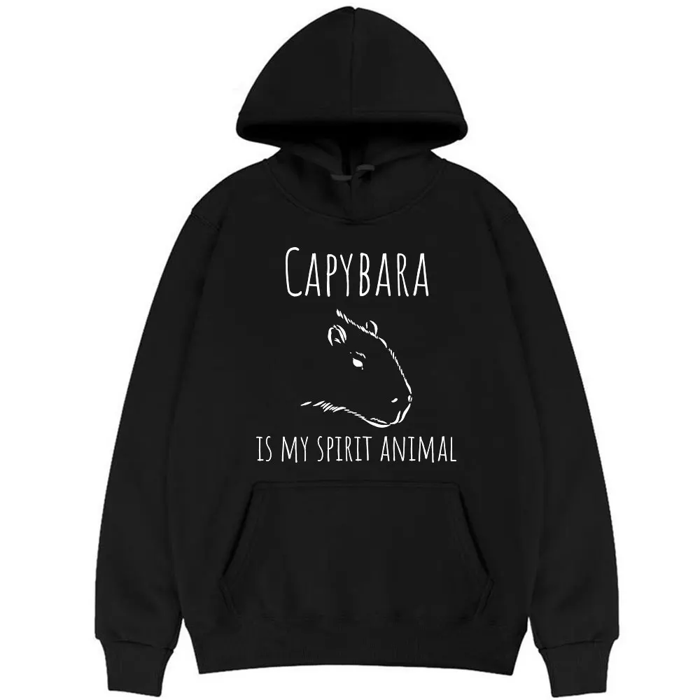 

Capybara Is My Spirit Animal Capybaras Lover Print Hoodie Men Women Fashion Casual Loose Funny Hoodies Streetwear Oversized Tops