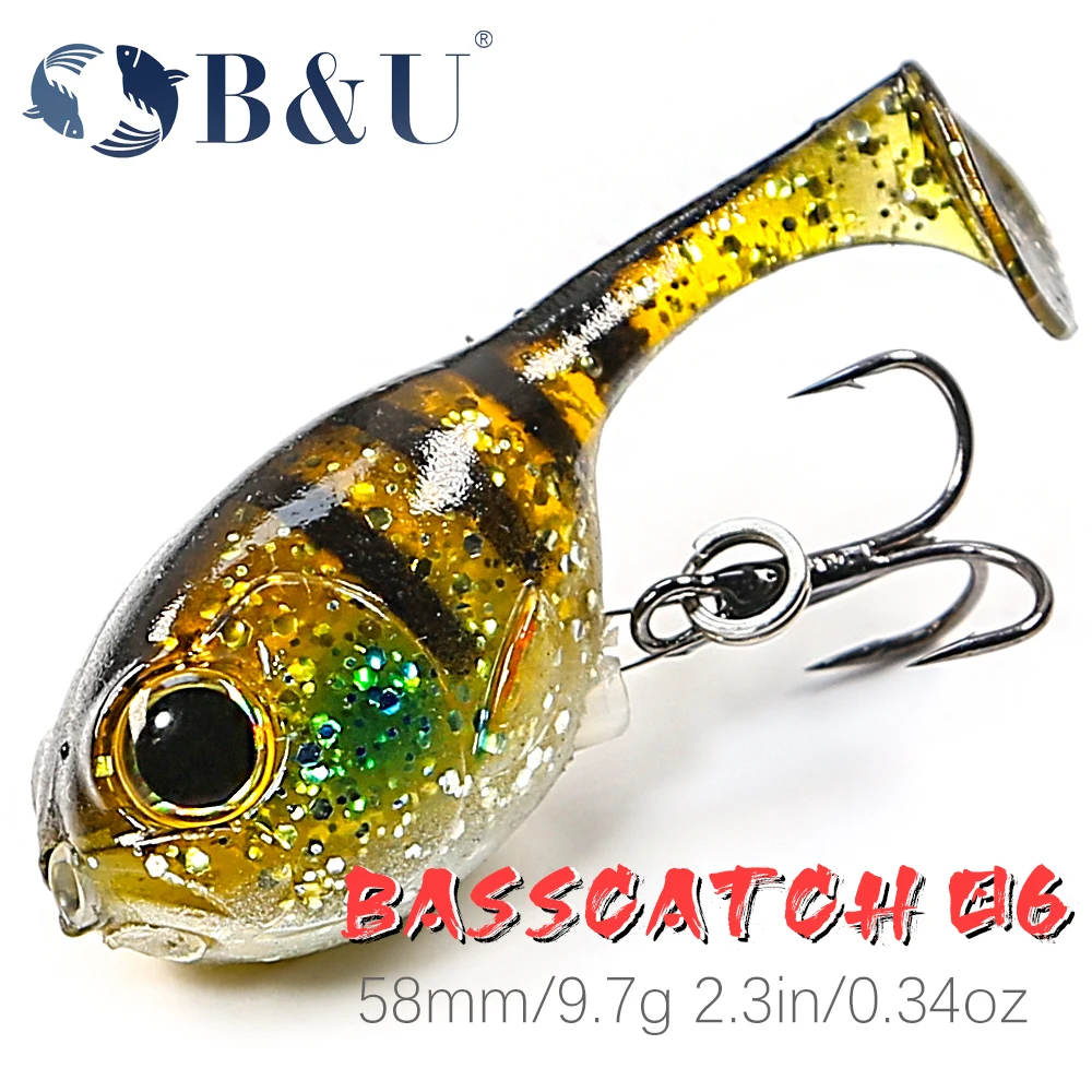 

B&U 58mm 9.7g Balloonfish Hot Sale Silicone Soft Bait Deraball with Quality Hook Pesca Artificial Fishing Lure Tackle Bass Lure