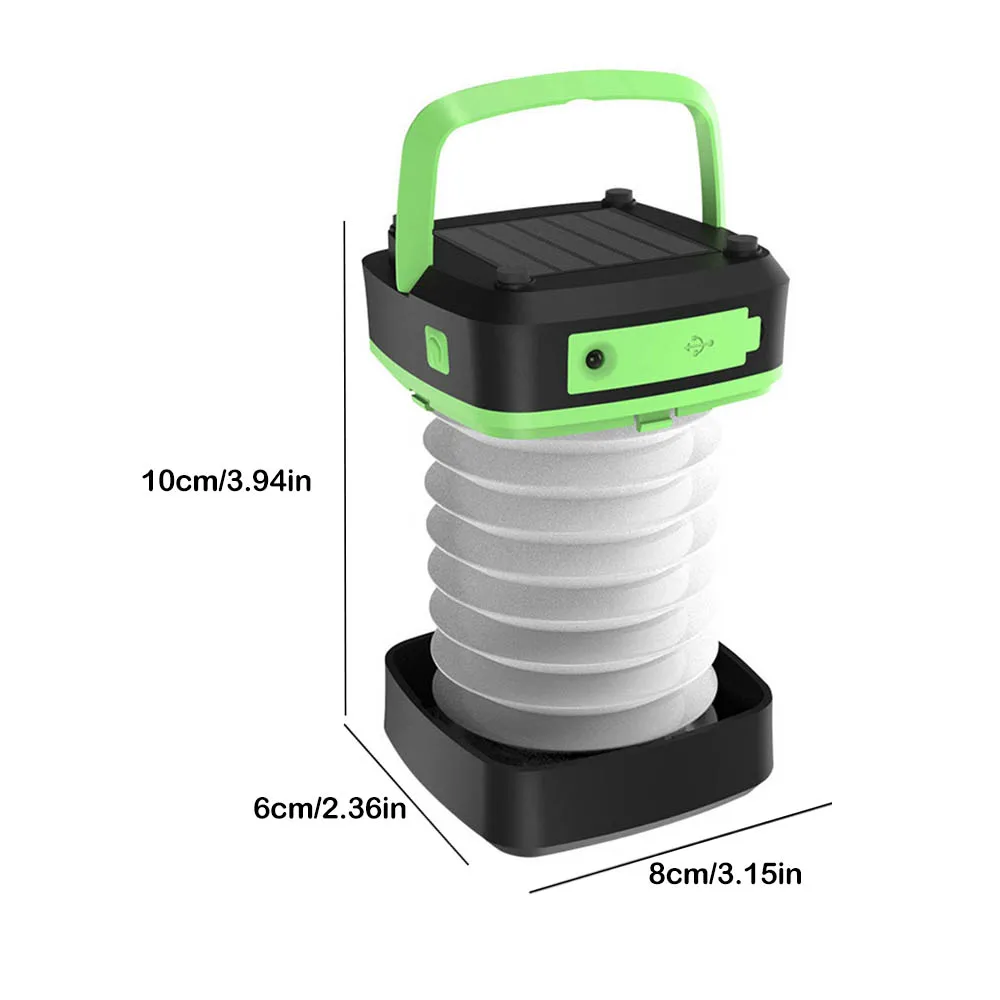 led camping light retractable light solar powered lantern lamp outdoor fishing tent lights collapsible usb charger for phone free global shipping