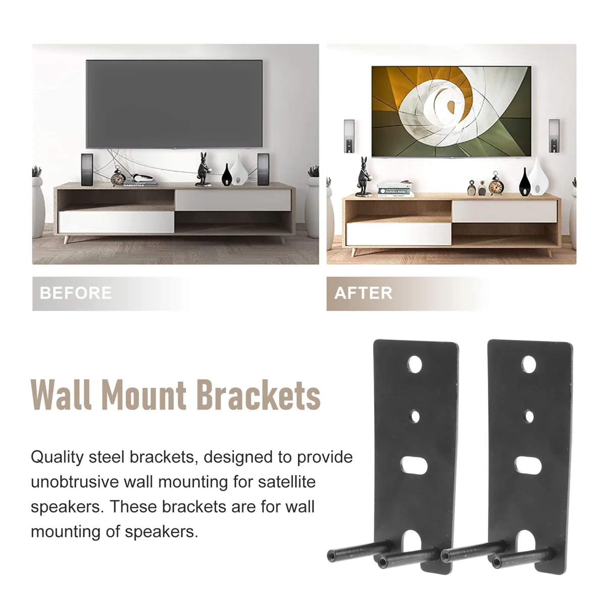 Стальные черные настенные кронштейны для замены OmniJewel Lifestyle 650 и объемных