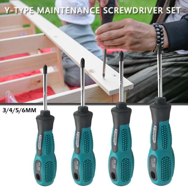 

4 шт. 3/4/5/6 мм Набор отверток Y-образной формы отвертка с магнитным наконечником с несколькими крыльями длинная Отвертка Ручной инструмент