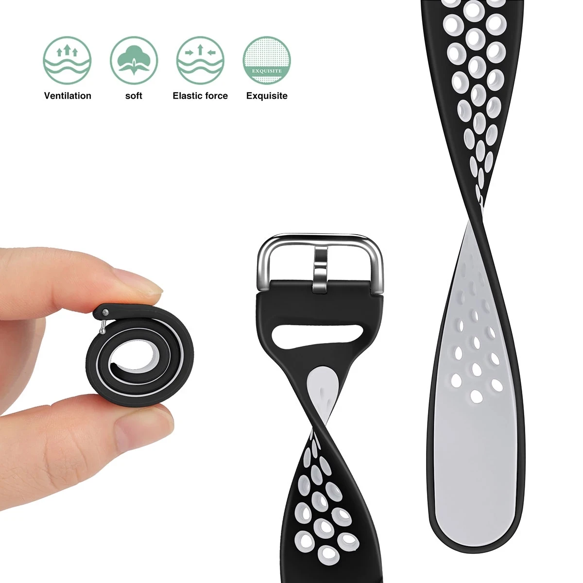 Silicone Bracelet For Amazfit GTR 3 Pro Watch Band Wrist Strap For Huami Amazfit GTR 4/3/2/2e/47mm/Stratos 3/2s Smartwatch Strap