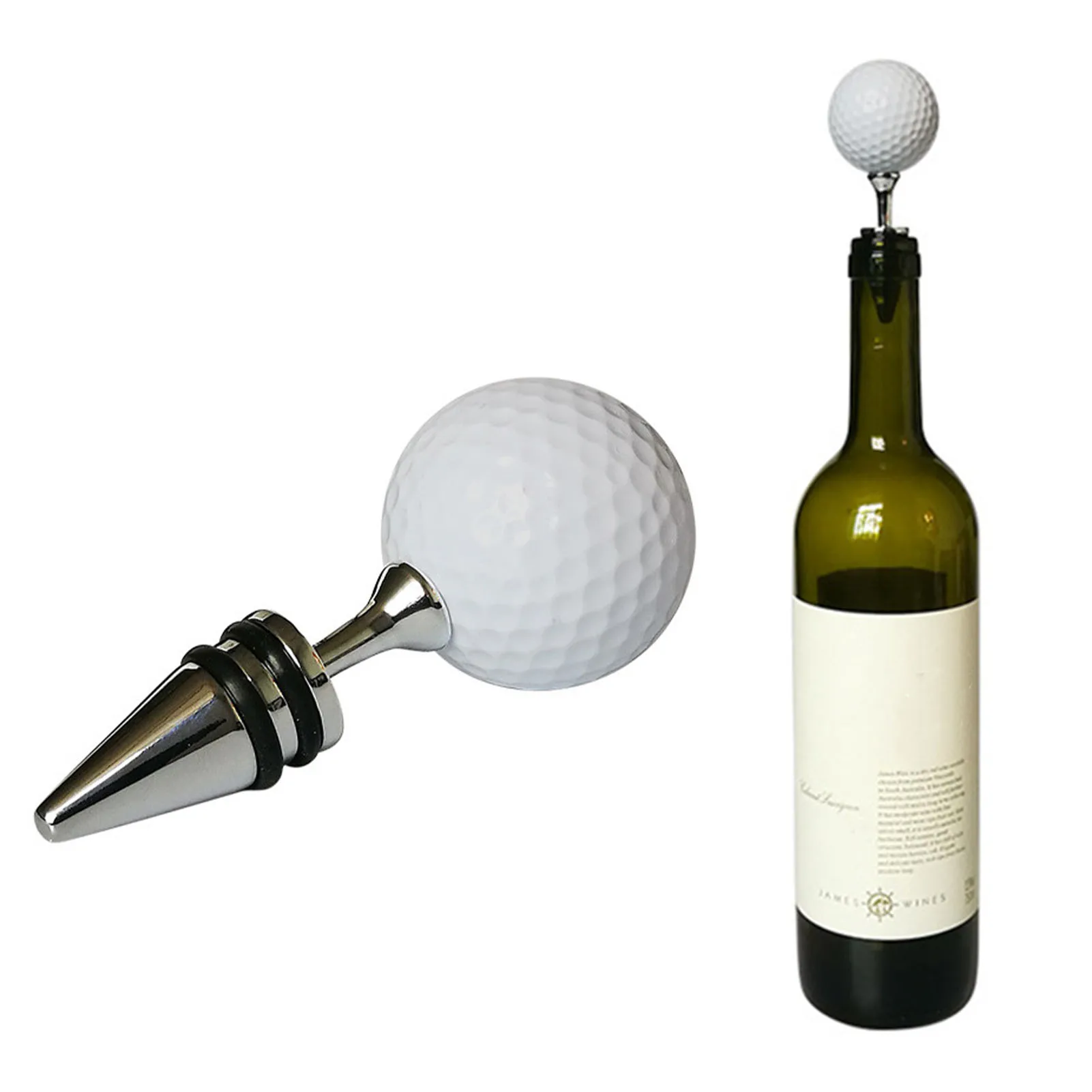 

Wine Bottle Champagne Stopper Sealing Wine Cork Decorative Golf Ball Wine Bottle Stopper Beverage Reusable Preserver Corks Plug