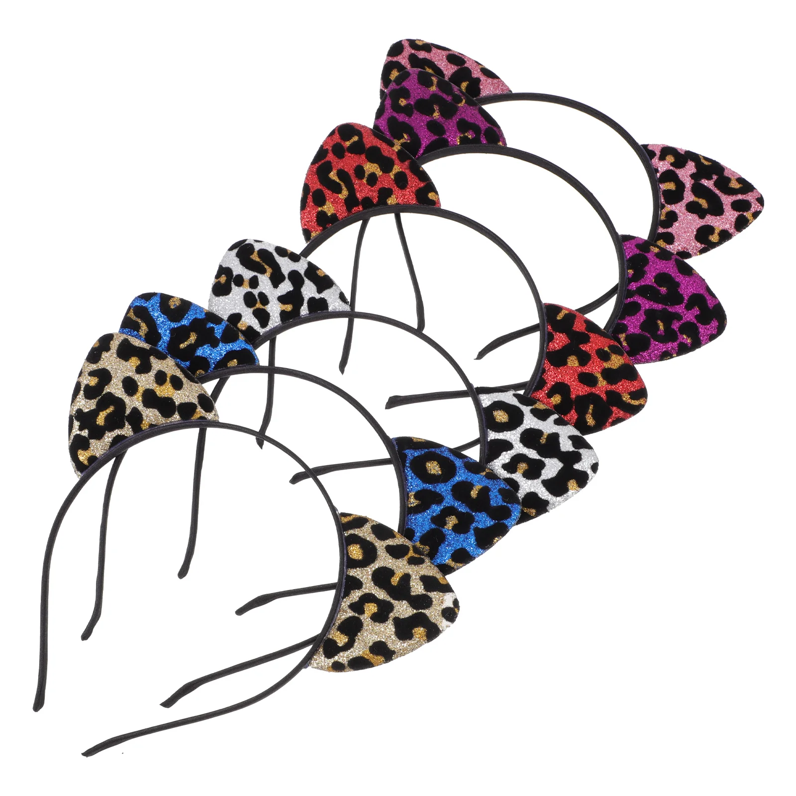 

Cat Ears Headband Hairband Party Bands Flocking Hoops Adorable Female Costume Leopard-print Girls Decor