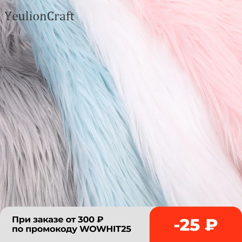 Chzimade Long Rabbit Faux Fur Fabric 20x30/40x60cm For Patchwork Sewing Material Garment Diy Home Decoration