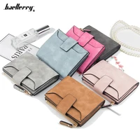 baellerry brand fashion womens wallets new small short wallets zipper matte pu leather quality female purse card holder wallet